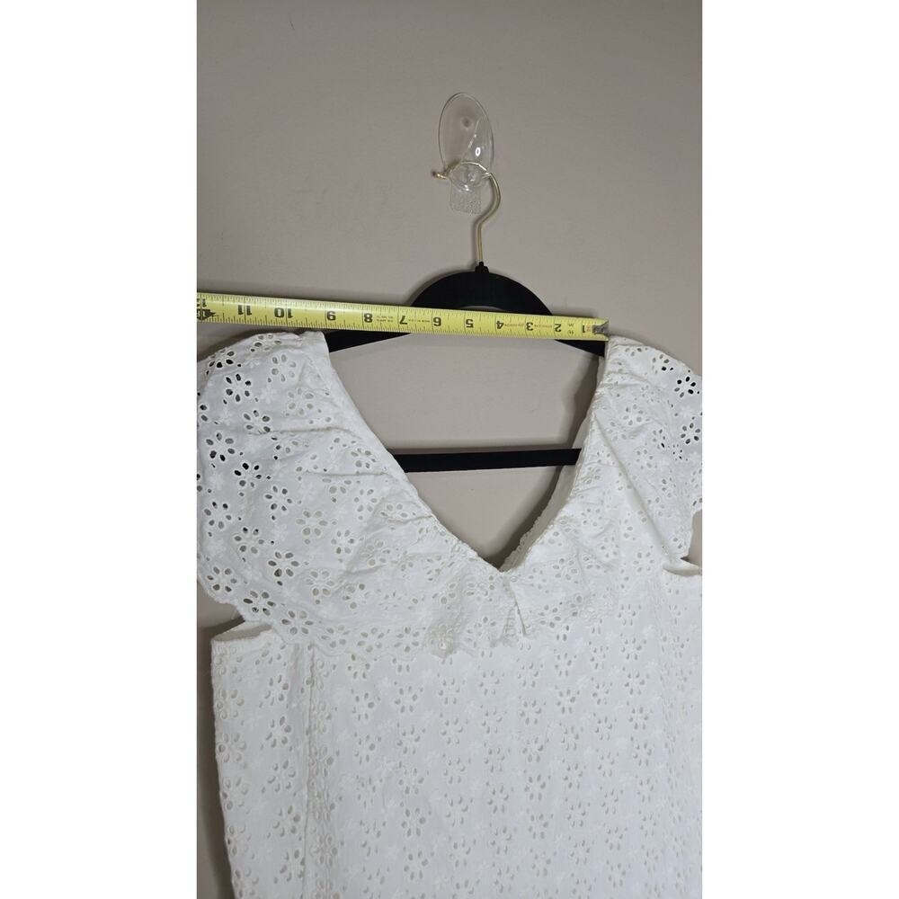 NWT Womens Hatley Eyelet Lace Shift Sundress White Size XS Knee Length MSRP $99 - Picture 9 of 10